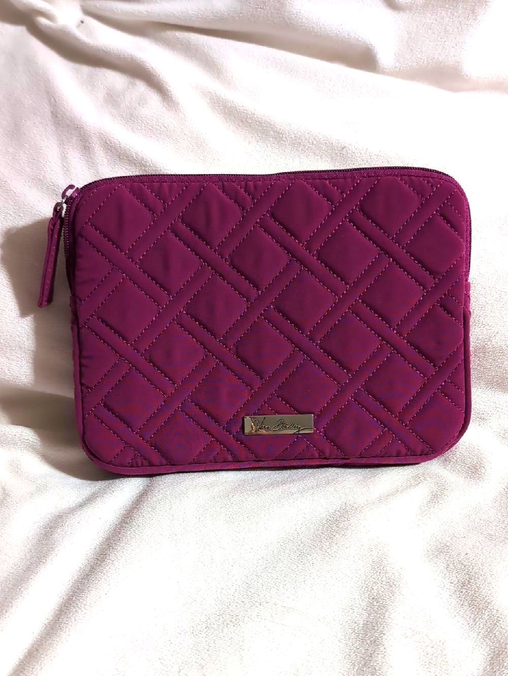 Vera Bradley Plum Purple Quilted iPad Tablet Zip Case